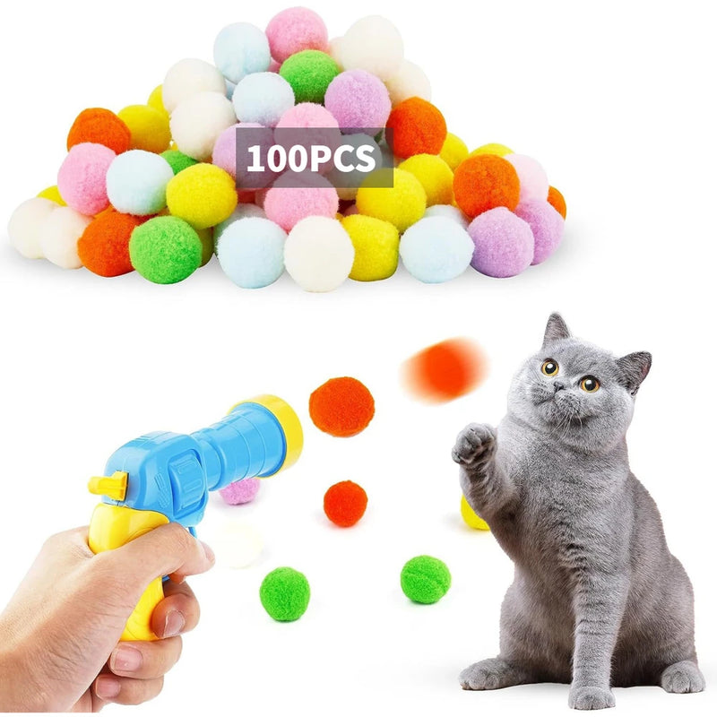 "Divertimento Garantido para Gatos: Lançador de Bolinhas