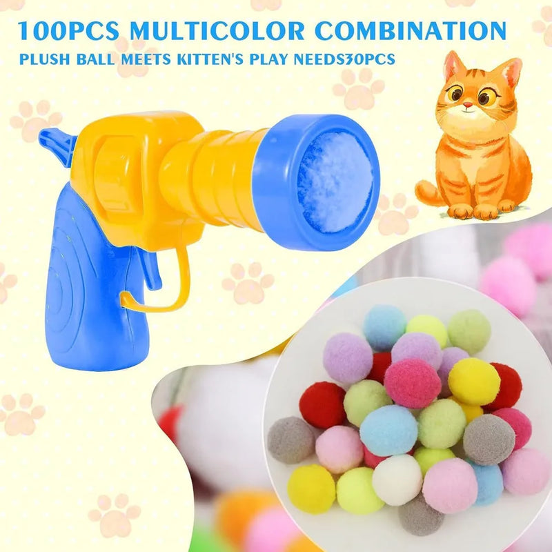 "Divertimento Garantido para Gatos: Lançador de Bolinhas