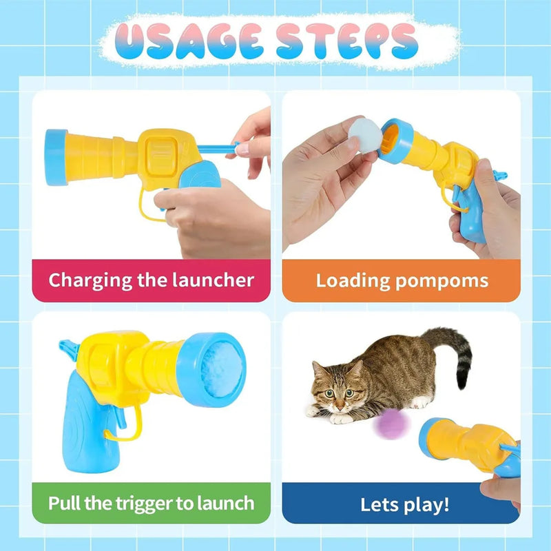 "Divertimento Garantido para Gatos: Lançador de Bolinhas